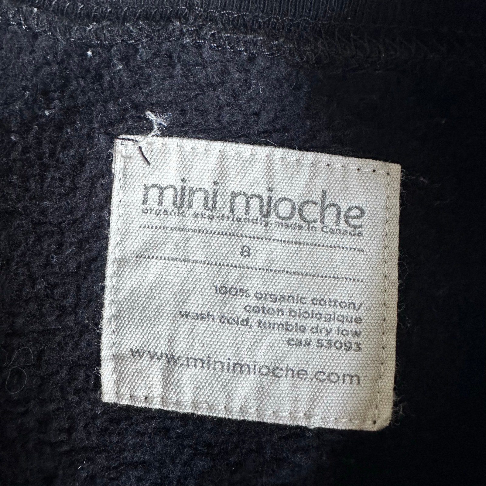 Mini Mioche Organic Cotton Black "Living The Dream" Sweatshirt - Size 8 — image 3 of 3